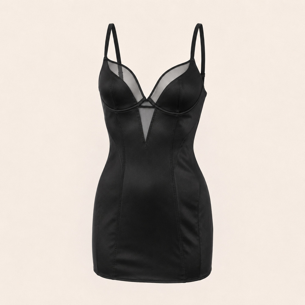 Savage X Fenty NWT Slipper Satin Underwire Plunge Corset Mini Dress 14-16 XL